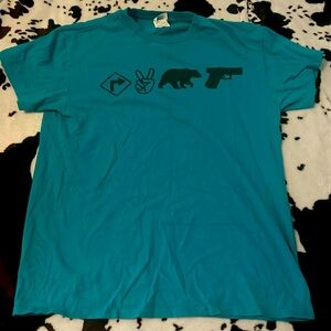 Blue green T-shirt